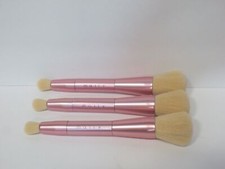 MALLY PINK DOUBLE ENDED FOUNDATION CONCEALER BRUSH LOT OF 3