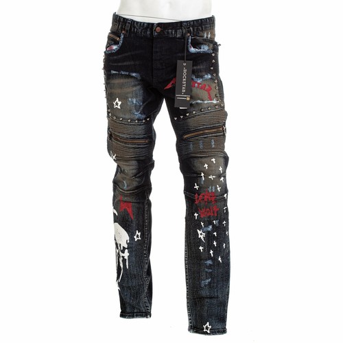 ROCKSTAR Men's Leo Biker Button Fly 