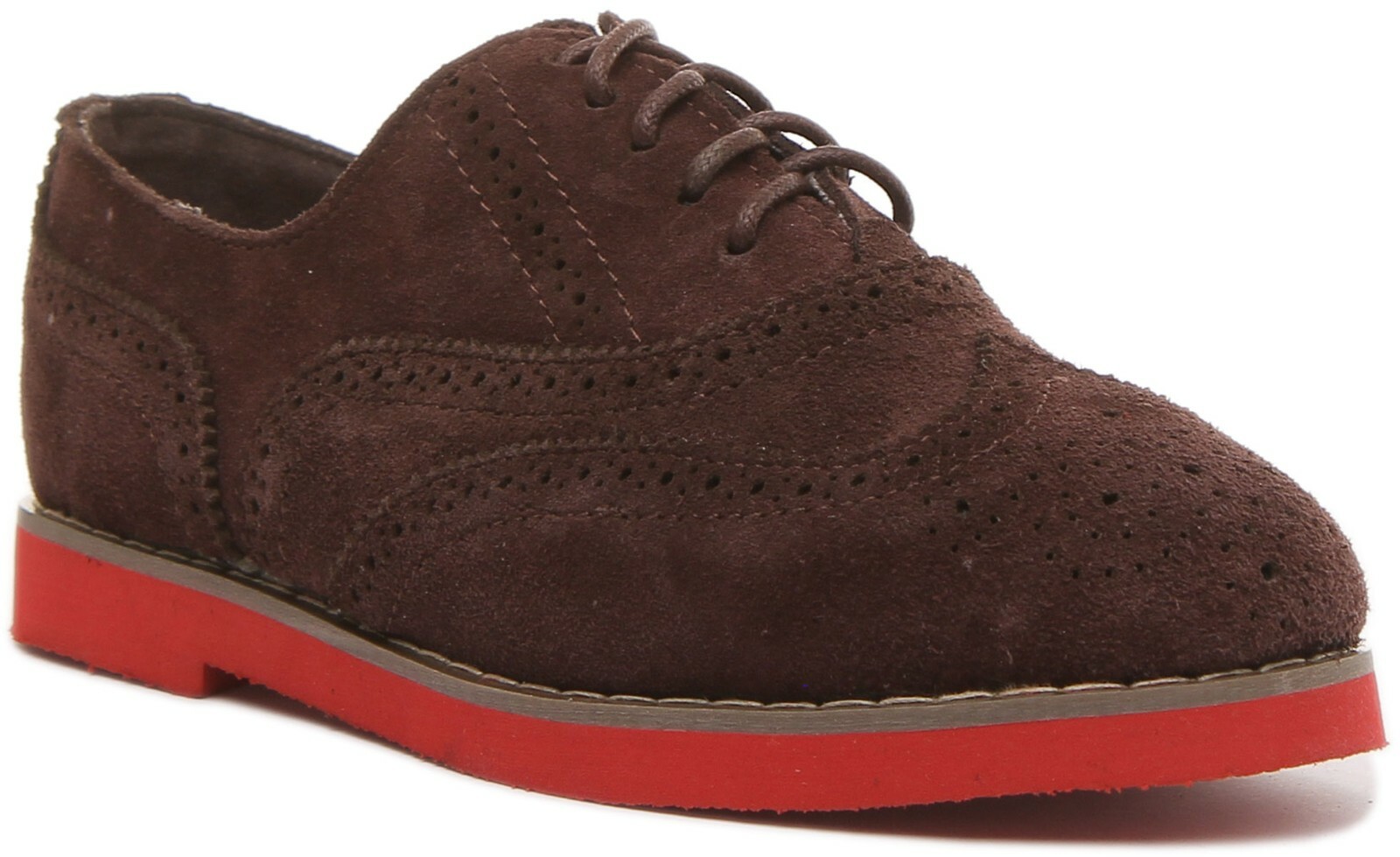 Damen Schnrer Arbeit Bro Brogue Wildleder Schuhe Schwarz Gre UK 3 - 8 3790₽