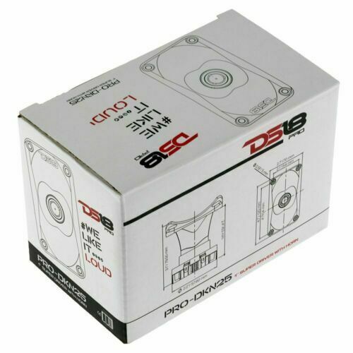 1" 60W 8 Ohm Voice Coil Neo Phenolic Driver & Horn Kit Pair PRO-DKN25 DS18
