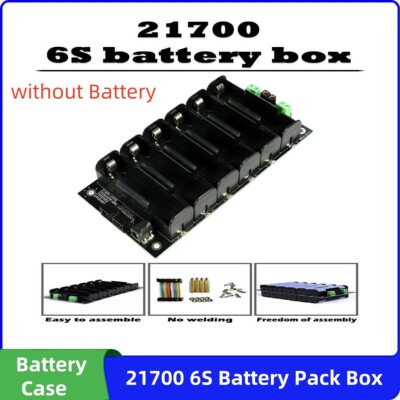 21700 6S Power Wall Battery Pack DIY Box Case 40A BMS No Need Welding Shell
