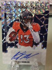 K.J. KJ Hamler 2020 Mosaic Auto Autograph Rookie RC Prizms #RA19 Broncos  TT