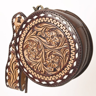 AD American Darling  Canteen Hand Tooled Genuine Leather Women Bag Western