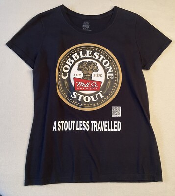 Cobblestone Stout Mill St Brewery Craft Beer Black T-Shirt Medium
