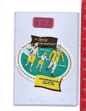 vintage lot roller rink decal Skateland Memphis Tennessee & ticket