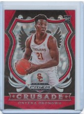 2020 Panini Prizm Draft Red Wave Crusade Onyeka Okongwu USC Trojans Rookie 85
