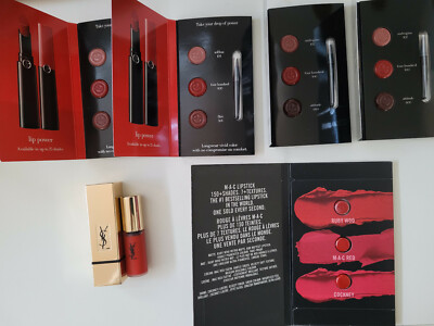 Armani Lipstick Samples102 400 104 504 MAC Ruby Woo YSL Lip Gloss Tatouage Mini