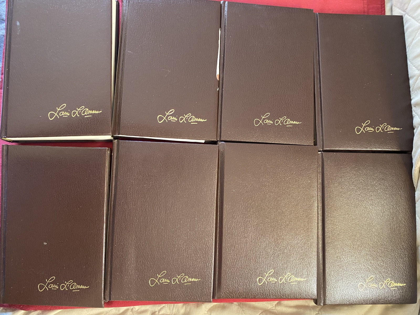 Louis L'Amour 8-Book Bantam Leatherette Hardcover Collection 1981-99