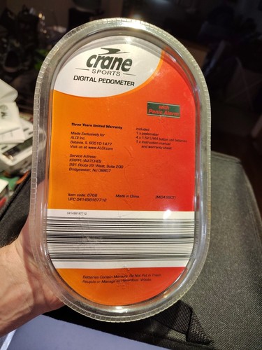CRANE SPORTS DIGITAL PEDOMETER WITH PANIC ALARM - NEW SEALED NIP - Picture 3 of 3