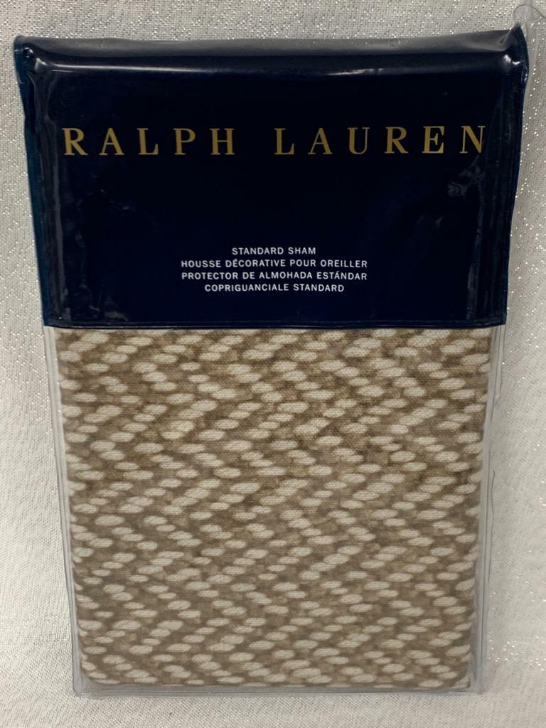 RALPH LAUREN MARYLEBONE BRANTLEY BROWN STANDARD PILLOW SHAM MSRP 130