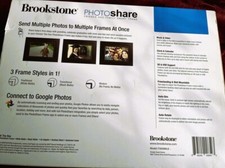 Brookstone Photoshare Friends Family Smart Frame w/ 8" HD Touchscreen Display
