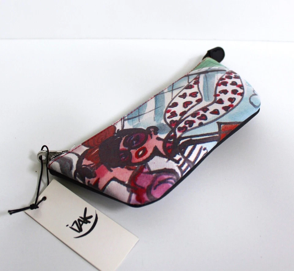 Izak Zenou Girls with Scarf Zip Pencil Case Makeup Bag Case Pouch NWT - Image 3 of 4