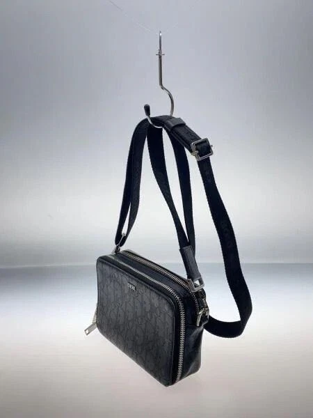 Sac bandoulière Dior Messenger Pouch Dior Oblique Galaxy cuir noir authentique