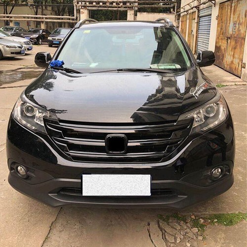 For Honda CR-V 2012-2014 Carbon Fiber Pattern Black Front Bumper Mesh Grille - Foto 1 di 2