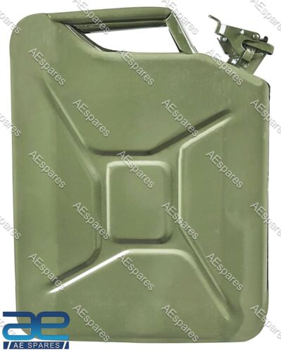 Tanica Acciaio Verde Colore 20 L Per Ford Willys Jeep Auto - Foto 1 di 10