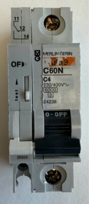 Merlin Gerin Leitungsschutzschalter multi 9 / C4 / 4A / C60N 1P C 4A / 24238