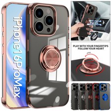 Magnetic Ring Stand Case For iPhone 16 Pro Max 14 13 12 15 Shockproof Soft Cover