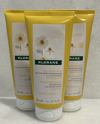 3 Klorane Blond Highlights Conditioner with Chamomile 6.7 oz