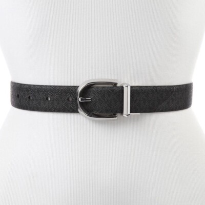 NWT MICHAEL KORS Reversible Snake / MK Monogram Women Belt  display picture 3