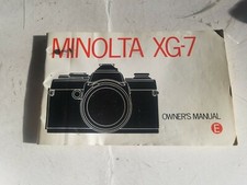 Original MINOLTA CAMERA XG-7 OWNERS MANUAL