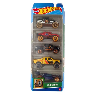 Mattel HTV40 Hot Wheels Mud Studs 5er Auto Set NEU & OVP