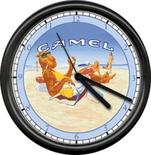 Joe Camel California Beach Girls Sunning Retro Vintage Cigarette Sign Wall Clock