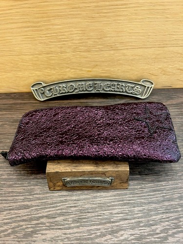 orig.Soft CHROME HEARTS Etui ,schwarz Violettes Glitter Leder