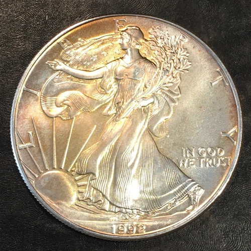 1992 Uncirculated American Silver Eagle US Mint Issue 1oz Pure Silver #N872