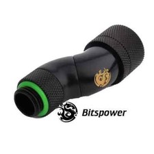 Bitspower G1/4 Black Triple Rotary 90  Compression Fitting For ID 7/16" OD 5/8"