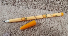 Vintage 1990's Bensia Fruit Fragrance Pop A Point Pencil Orange Made In Taiwan