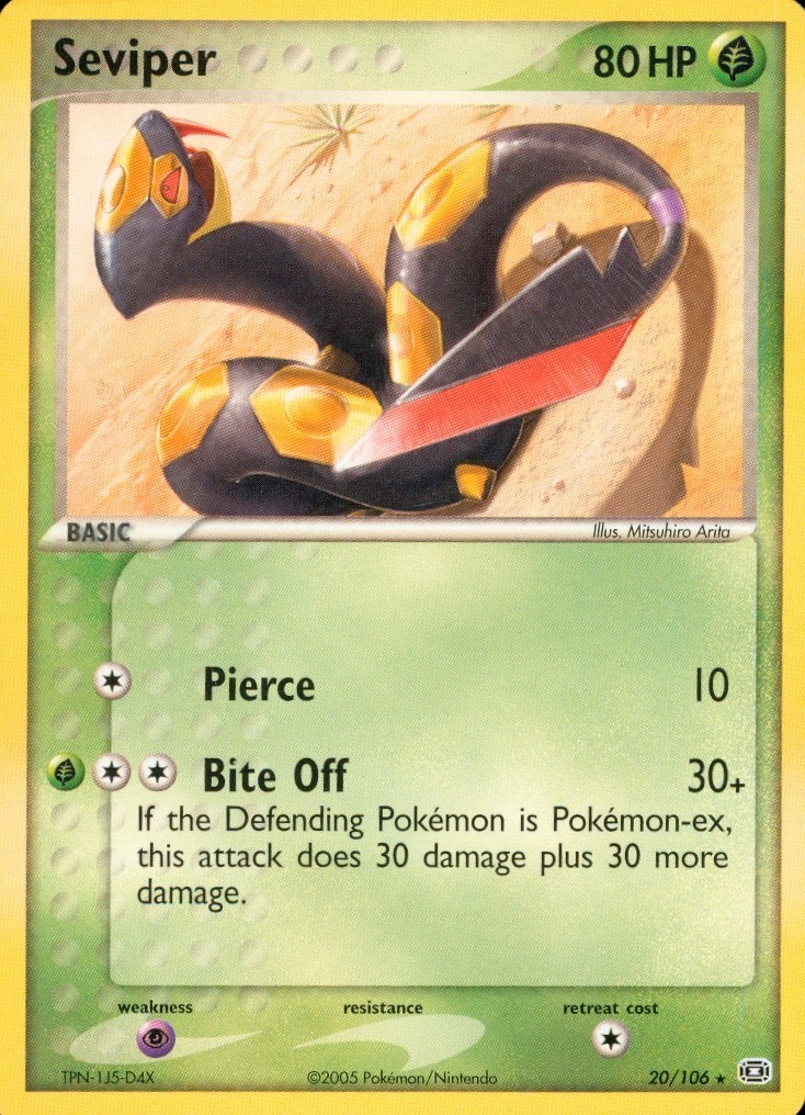 Seviper 20/106 EX Emerald Rare 2005 Pokemon Card