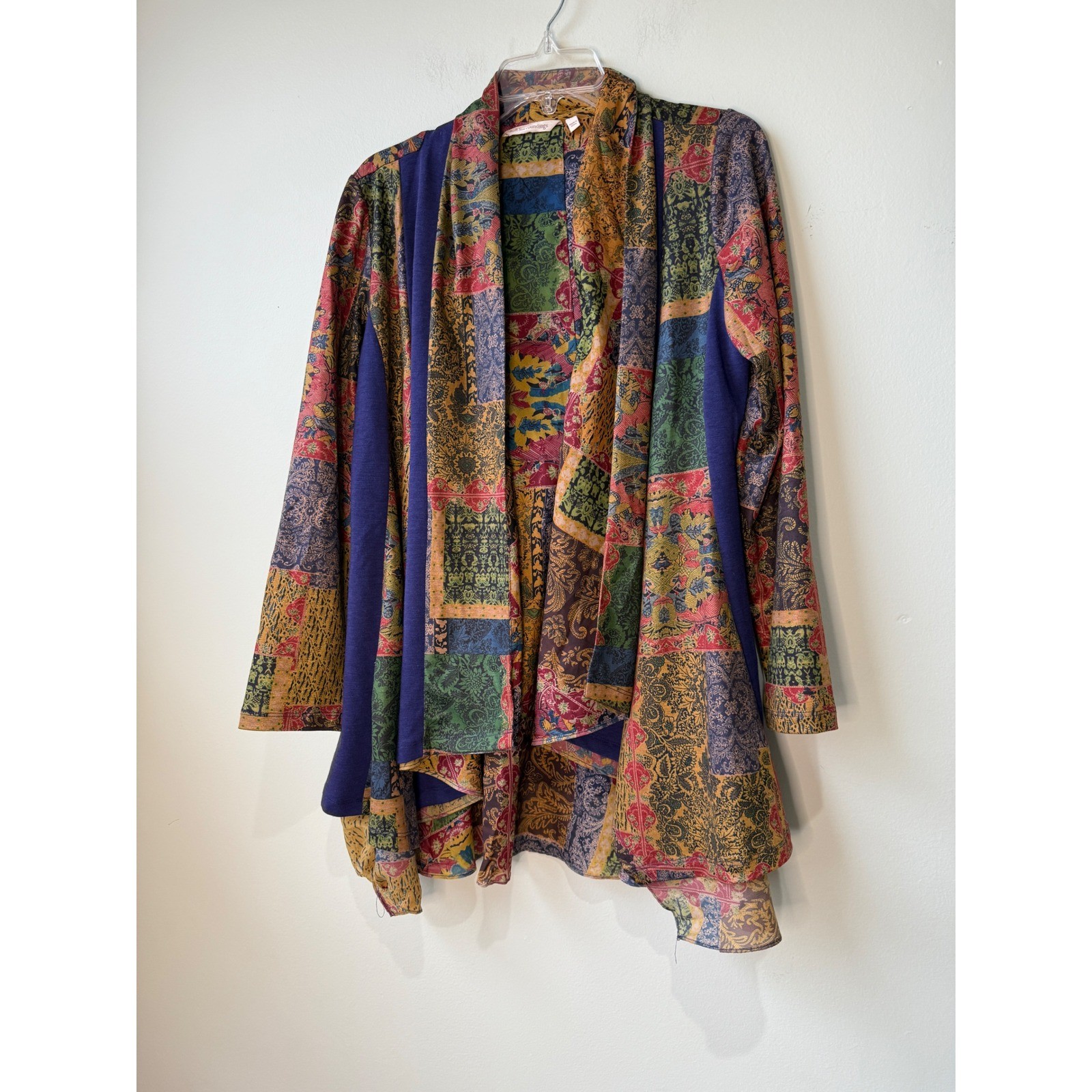 Soft Surroundings Patchwork Print Open Front Card… - image 2