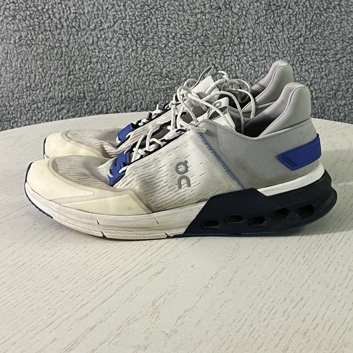 On Running Men\'s White and Navy Cloudnova Athletic Shoes 11.5 Men main image 4