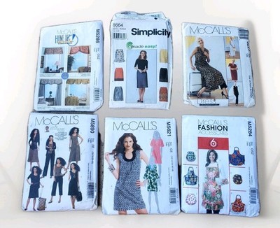 VTG Plus Size Sewing Pattern Lot 6 McCalls Simplicity 18 20 22 Curvy Mixed