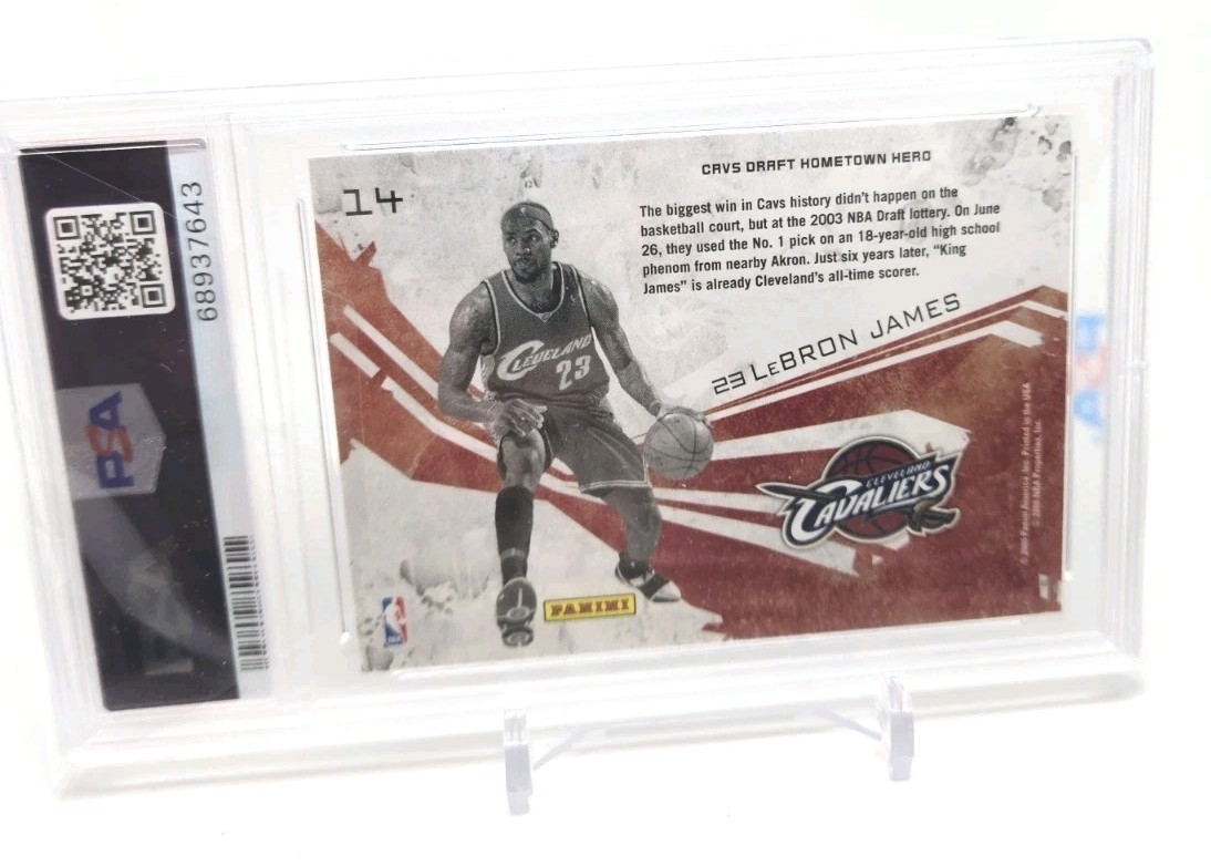 2009-10 Panini Rookies & Stars Moments in Time LeBron James PSA Gem Mint 10 view 3