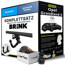 Für OPEL Grandland X Typ A18 Anhängerkupplung abnehmbar +eSatz 7pol uni. 17- AHK