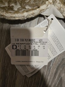 NWT! LA PERLA MAISON Macrame Gold Push-Up Bra 32D