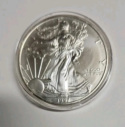 1997 - 1 oz Silver American Eagle (Brilliant Uncirculated) - 1 OUNCE FINE SILVER