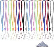 Wisdompro 20 Pack Hand Wrist Strap Lanyard, 7 Inch Short Colorful Nylon Wrist