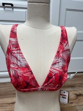 Volcom Women Sea U soon Halter Eco True Swim bikini top Sz M 55