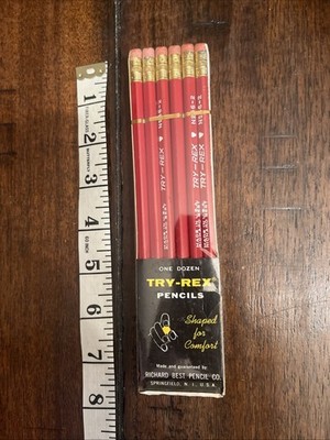 TRY-REX 12 Pack NOS Vintage #2 SOFT Richard Best Comfort Pencils USA