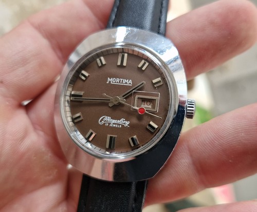 Montre Vintage Mortima Mayerling - Mécanique Manuelle, Boîtier Acier, Années 70, état "dans Son Jus"