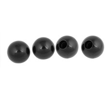 4 Pcs M10 Female Threaded Mounted 32mm Dia Ball Lever Knobs Black