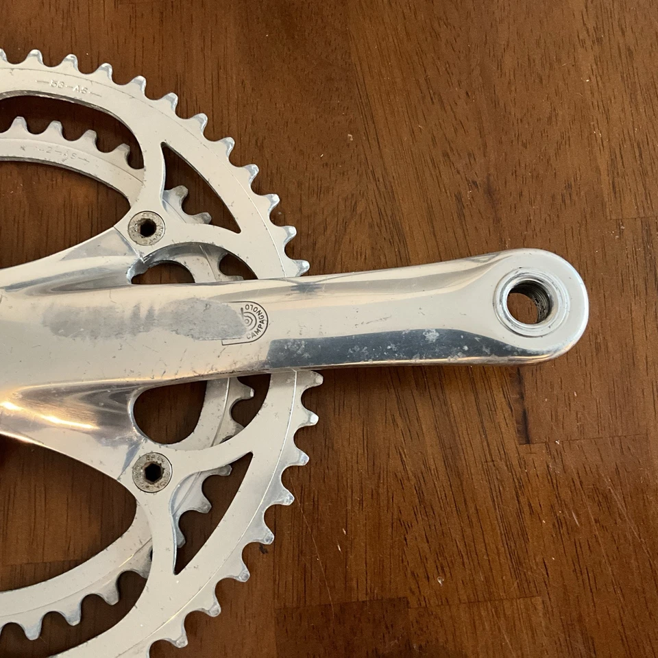 Vintage Campagnolo Crankset – 170mm – 53/42 Chainrings – Silver Alloy – Used - Image 3 of 4