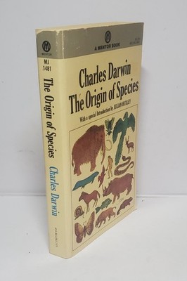 The Origin of Species by Charles Darwin (Vintage Mentor Books 1958 Paperback)