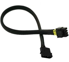 Molex LP4 Male ATX Power Supply to CPU 8 4 4 Pin EPS-12V 20 inches, Black