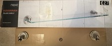 Next Glass bathroom shelf 50 cm with chrome effect finish brackets