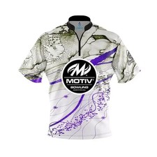 Custom Name Motiv Purple Granite Bowling Jersey - Size S-5XL