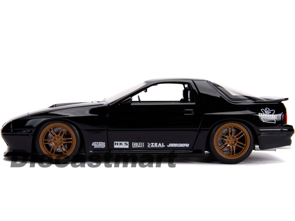 Jada 1:24 JDM Tuners 1985 MAZDA RX-7 FC Glossy Black/White /Red