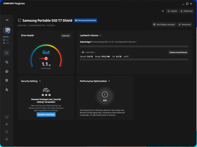 Samsung T7 Shield 4TB NVMe Tragbare Externe SSD - Schwarz USB 3.2